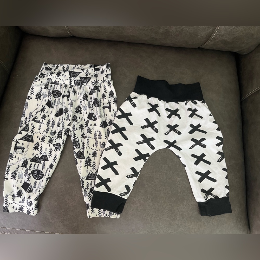 Fun black & white pants set
